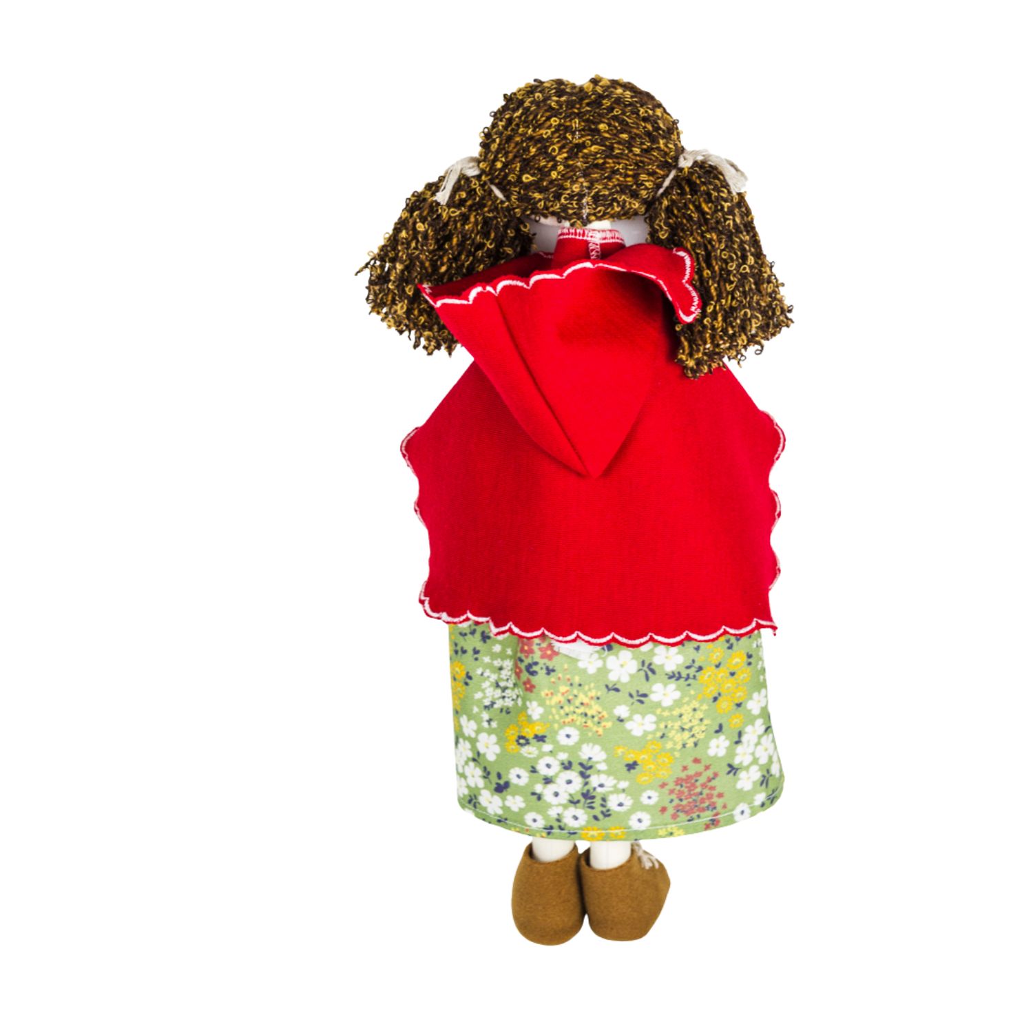 Păpușă handmade cu păr cârlionțat – model unicat, pictură nouă și ținută de basm - imagine 4